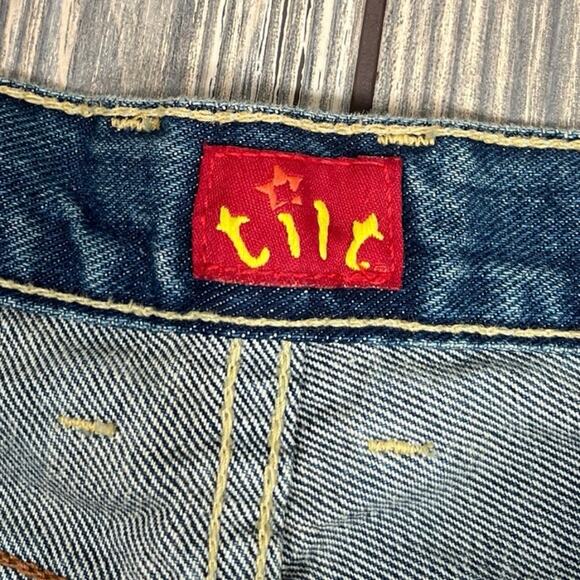 Tilt Women Straight Denim Jeans Baggy Boot Relaxed Medium Y2K Retro 32x27 - Picture 2 of 7